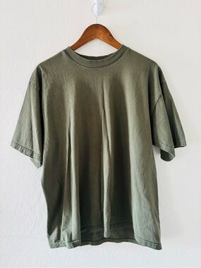 Pro Club Heavyweight Men’s Olive Green Blank T-Shirt XL Streetwear Tee
